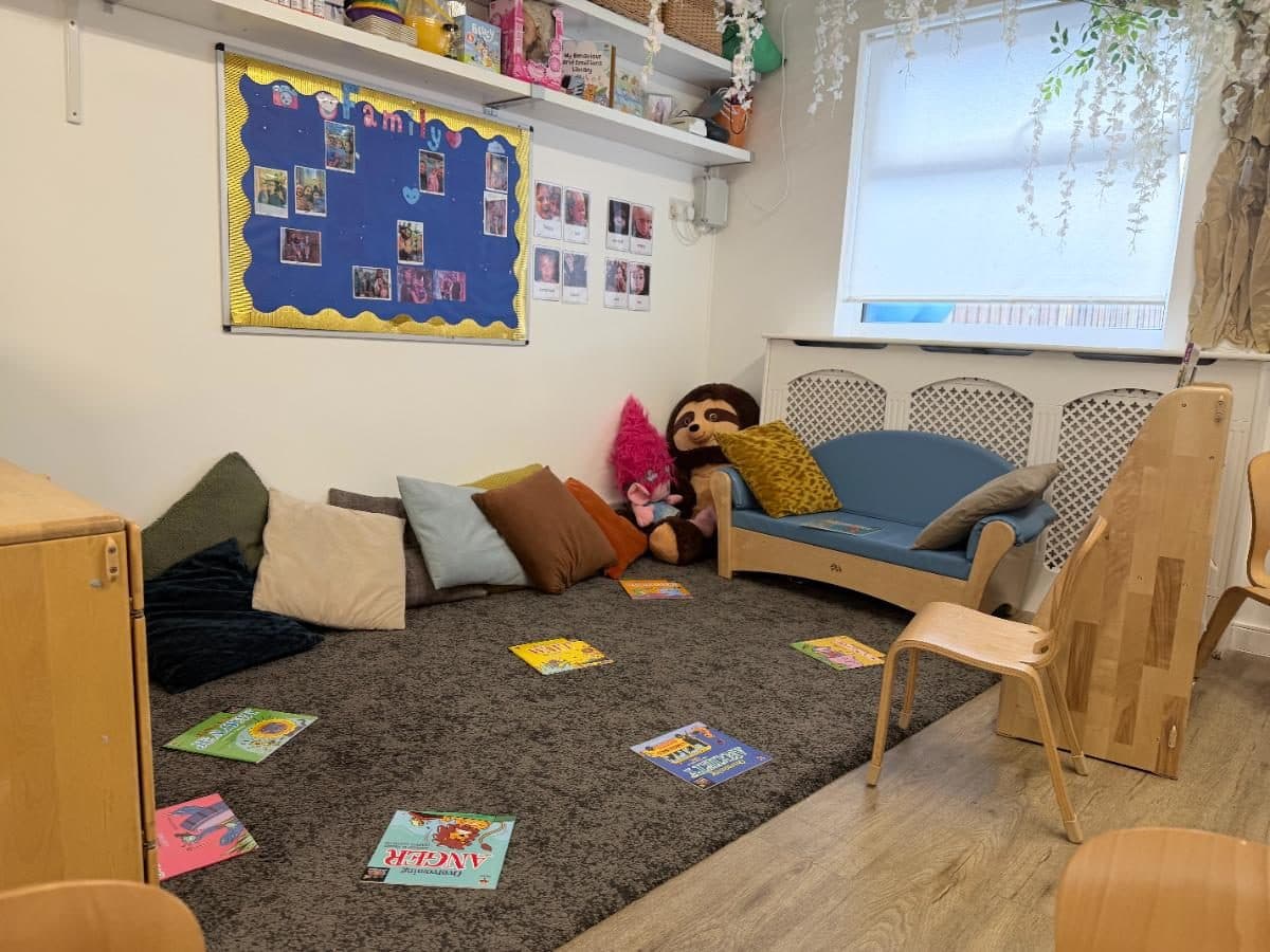 Unique child montessori cosy reading corner with pillows