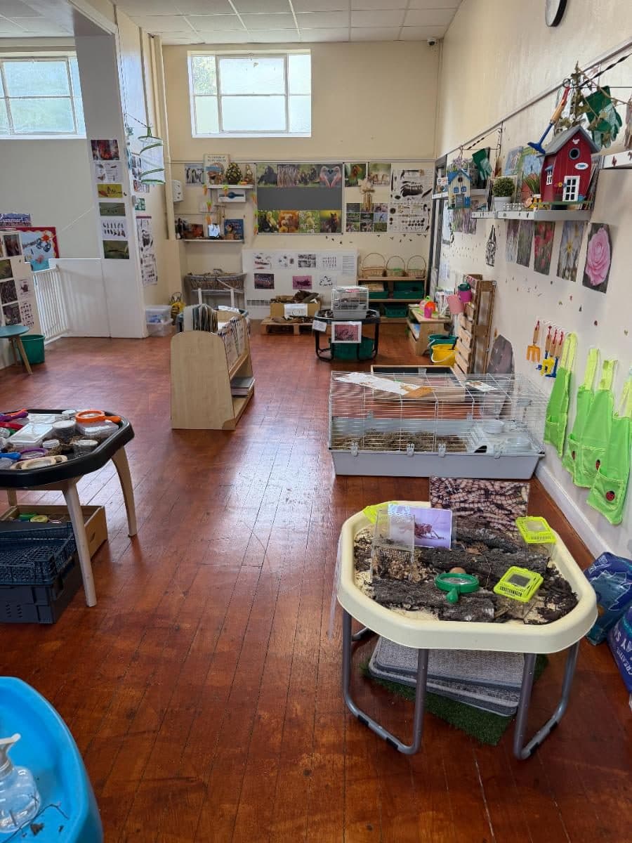 Unique child montessori classroom with sensory learning stations